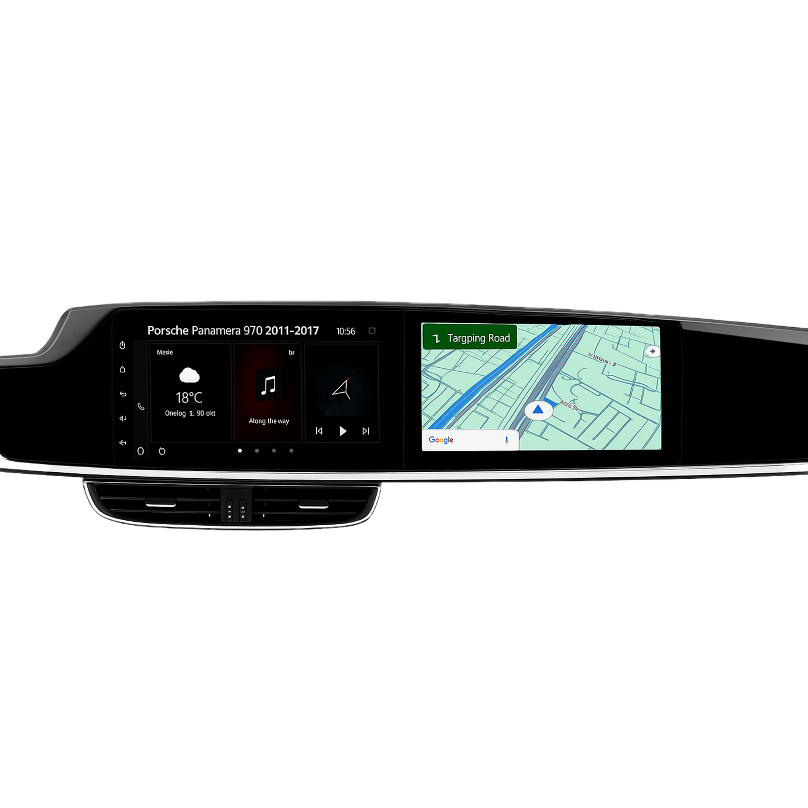 Porsche Panamera 970 2011-2017 Dual Skærm Bilradio - www.bil-radio.dk -