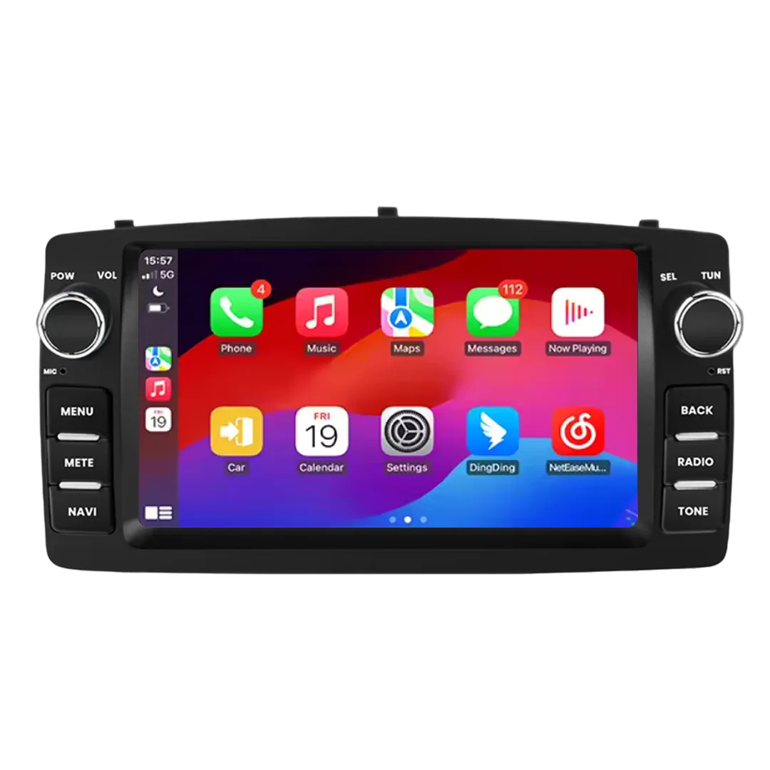 E130 2000–2006 - 7_ Bilradio m. Apple CarPlay Og Android Auto 4gb