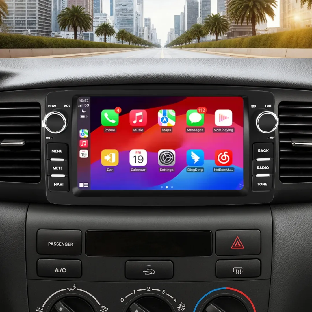 E130 2000–2006 – 7_ Bilradio m. Apple CarPlay Og Android Auto v2