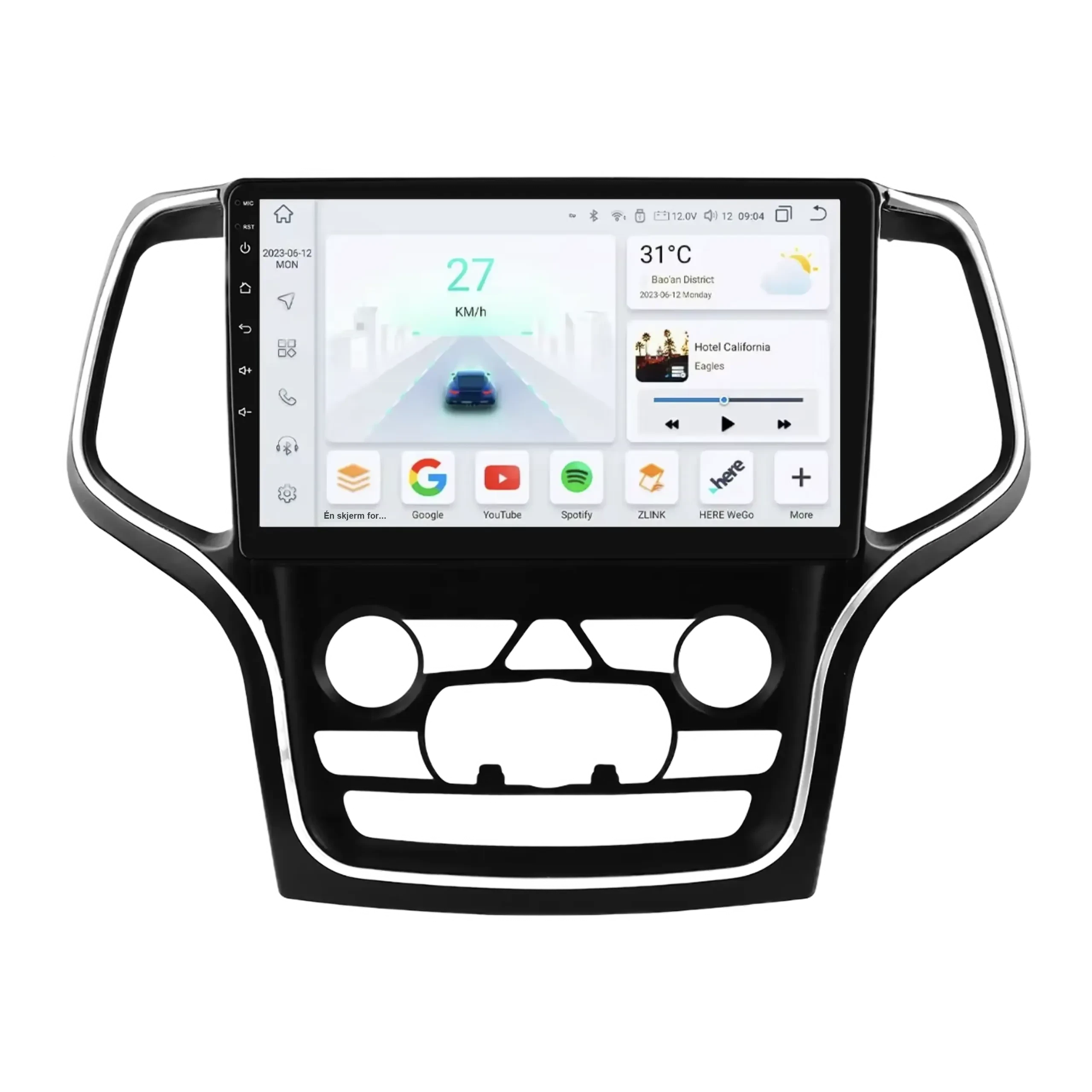 bre-49926-no Jeep Grand Cherokee WK2 2014-2022 Autoradio mit 10.1" Touchscreen, kabellosem CarPlay, Android Auto und Bluetooth