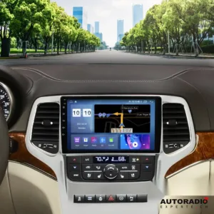 Jeep Grand Cherokee 2010-2013 Autoradio mit 10.33” IPS-Touchscreen, kabellosem Apple CarPlay, Android Auto, 8-Kern-Prozessor und 6GB RAM.